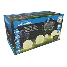Набір садових світильників Grundig на сонячній батареї 12x12x75 см 5 шт. - мініатюра 7