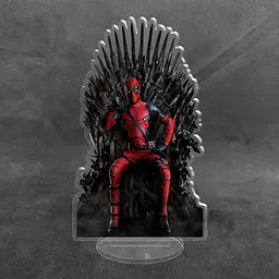 Акрилова колекційна фігурка Marvel Дедпул Deadpool Залізний трон 15 см - мініатюра 2