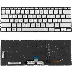 Клавіатура для ноутбука ASUS (UX434 series) rus ice-сріблястий без фрейма подсветка клавиш