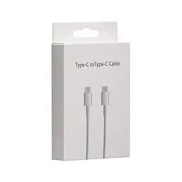 Кабель Foxconn Type C to Type C With Packing no Logo Білий - мініатюра 2