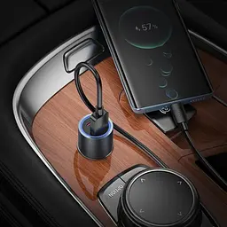 Автомобільне зарядне пристрій HOCO Z60 Bloom 48W dual-port PD30W QC3.0 multi-protocol car charger чорний 6942007642095 - мініатюра 4