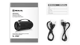 Портативна акустика Real-El X-707 Black [82784] - мініатюра 7