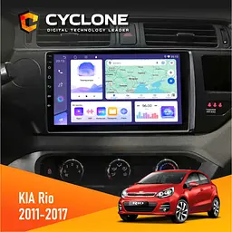 Штатна магнітола KIA Rio 2015-2017 Cyclone C9-011 4x64, DSP Cyclone (НФ-00007045)