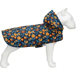 Дощовик-накидка з капюшоном для собак Waudog Clothes Апельсини S А 32-35 см B 41-52 см С 26-33 см