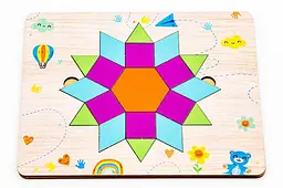Головоломка дерев'яна Puz-15975 "Танграм Зірочка" р.17х14х0, 6 см. PuzzleOk