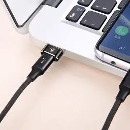 Перехідник USB 2.0 AF to USB-C black Baseus (CAAOTG-01) - мініатюра 5