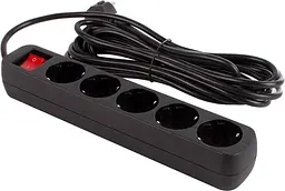 Мережевий фільтр olorWay 5 розетки/5M Black (CW-PSEA55BK)