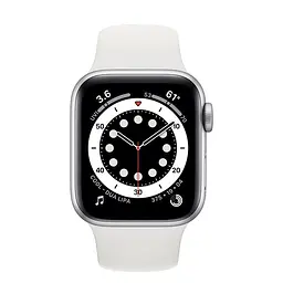 Смарт-годинник Apple Watch Series 6 GPS 44mm Silver Aluminum Case with White Sport Band [M00D3] [50381] - мініатюра 2