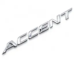 Емблема Accent для Hyundai Хром 188х17 мм (на скотчі) 863111R000