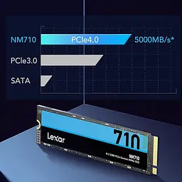 Накопичувач SSD Lexar m.2 NVMe 1TB NM710 1Tb PCI-E 4.0x4 (LNM710X01T-RNNNG) (LNM710X001T-RNNNG) - мініатюра 6