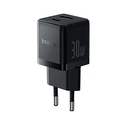 Зарядний пристрій Baseus Palm Cluster 30 Вт, USB-C + USB-A, швидке заряджання, чорний (P1011160A113-00) - мініатюра 4