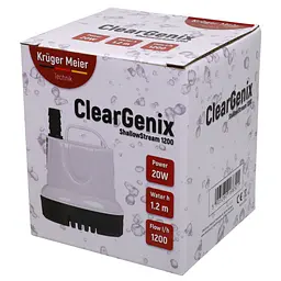 Помпа підйомна з низьким зануренням Kruger Meier ClearGenix 1200 л/г для фонтанів, акваріумів, ємностей - мініатюра 5