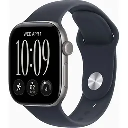 Смарт-годинник Apple Watch Series 12 GPS 42mm Space Grey Aluminium Case with Navy Blue Sport Band - S/M (MJE74RK/A)