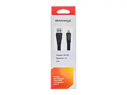 Кабель Grand-X FM09 USB - Micro USB 1m Grey/Black - мініатюра 3