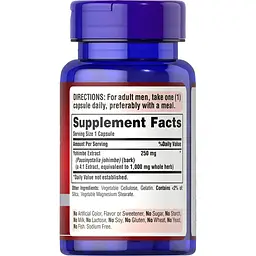 Стимулятор тестостерона Puritan's Pride Yohimbe Extract, 50 капсул - мініатюра 2