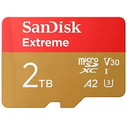 Карта пам'яті SanDisk 2TB microSDXC class 10 UHS-I U3 V30 A2 Extreme (SDSQXAV-2T00-GN6MA)