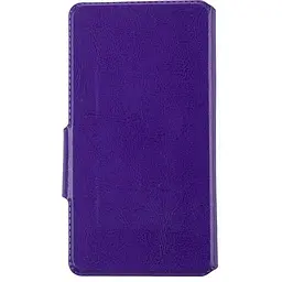 Чохол-книжка Toto Book Silicone Slide Universal Cover With Window 5.3"-5.5" Purple - мініатюра 3