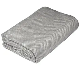 Плед Vladi хлопковый Валенсия Parquet бело-дым 140*200 полуторный