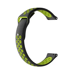 Універсальний ремінець для Amazfit Bip 20мм Black-Green (AMZBPSILNIKE-BSA) [36654]