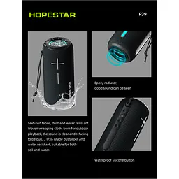 Портативна акустика Hopestar P39 Black [86503] - мініатюра 5