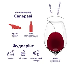 Вино Iveriuli Kindzmarauli 2023, 11% 0.75 л (526923) - мініатюра 5