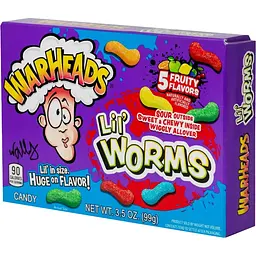 Жевательные конфеты Warheads Sour Lil' Worms 99 г - мініатюра 2