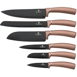 Набір ножів 6 предметів Berlinger Haus Metallic Line Rose Gold Edition (BH-2543)