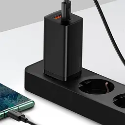 Зарядний пристрій BASEUS GaN2 Lite Quick Charger 65W (CCGAN2L-B01) чорний - мініатюра 3