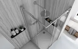 Душова кабіна Rea City 100x80 nickel brush REA-K6497 - мініатюра 4