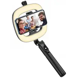 Трипод монопод Hoco LV03 Plus Showfull fill light live broadcast holder 0.95 m LED з кільцевим освітленням - мініатюра 4