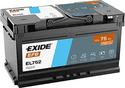 Автомобільний акумулятор EXIDE Start-Stop EFB 6СТ-75Ah АзЕ 730A (EN) EL752