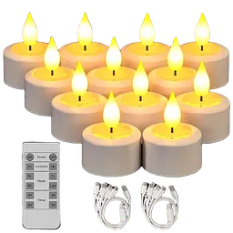 Акумуляторні LED-свічки Yme Tea Lights 12 шт з пультом і таймером