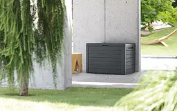 Ящик для зовнішнього зберігання Prosperplast WOODEBOX 140 л, коричневий - мініатюра 6