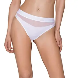 Трусики з прозорою вставкою Passion PS006 PANTIES XL, white - мініатюра 1