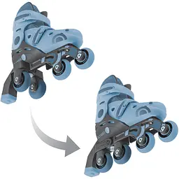 Роликові ковзани Globber Learning Skates 2 в 1 р.30-33 сіро-сині (783-200) - мініатюра 4