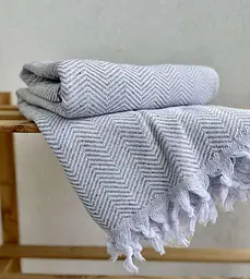 Покривало Zeintex Danmark бавовняне 200х230 см світло-сіре