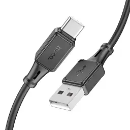 Кабель Hoco USB X101 Type-C 3A 1 м силіконовий провід з для швидкої зарядки гаджетів чорний