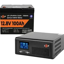 Джерело безперебійного живлення [ДБЖ] LogicPower B1000 + LiFePO4 батарея 12.8V - 100Ah Smart BMS BT [20481] [110282]