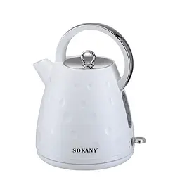 Електрочайник Sokany SK-1033 безшумний 1,7л, білий Sokany SK1033W