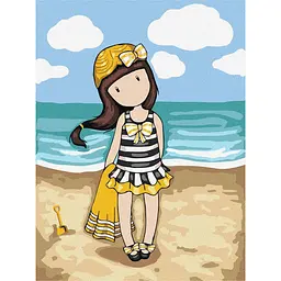 Картина за номерами "Beach Belle Santoro Gorjuss Collection" Ідейка KHO8677, 30х40 см