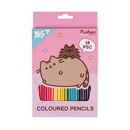 Олівці кольорові YES Pusheen 18 кольорів (290733)