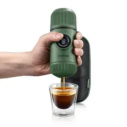 Портативна еспресо-кавоварка Wacaco Nanopresso зелена з чохлом - мініатюра 2