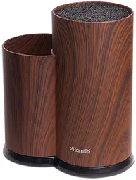 Колода для ножів Brash Stand Wood пластикова подвійна Kamille 12х22.5х20 см kuh0007452
