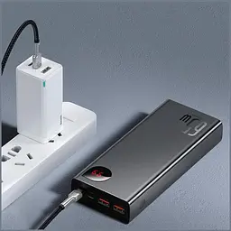 Мобільна батарея Baseus Adaman Metal 20000mAh PD 65W - мініатюра 4