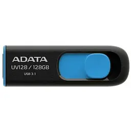 USB флеш накопичувач ADATA 128GB UV128 Black/Blue USB 3.1 (AUV128-128G-RBE)