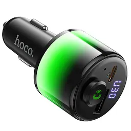 АЗП FM модулятор Hoco E166 Path PD42W+QC3.0 1USB-A/1C Black - мініатюра 6