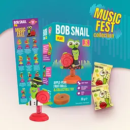 Цукерки дитячі натуральні Bob Snail Равлик Боб яблучно-грушеві 20 г + іграшка - мініатюра 5