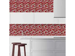 Мозаїка з декоративного скла STICKER WALL 298*298*4,5мм Червона SW-00002367 - мініатюра 6