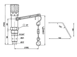 Регулятор тяги Regulus RT4 для твердопаливних котлів 3/4" (8467834) 30412 - мініатюра 3