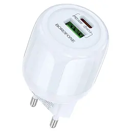 МЗП Borofone BA94A Lustrous PD30W+QC3.0 (1USB-A/1C) Blue